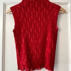 Vintage Red Sleeveless Top